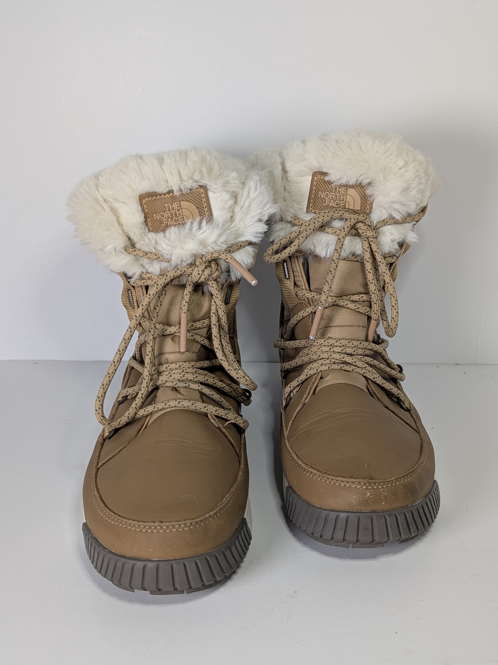 The North Face Sierra Mid Lace Waterproof Boots Womens Sz 7.5 Brown Leather